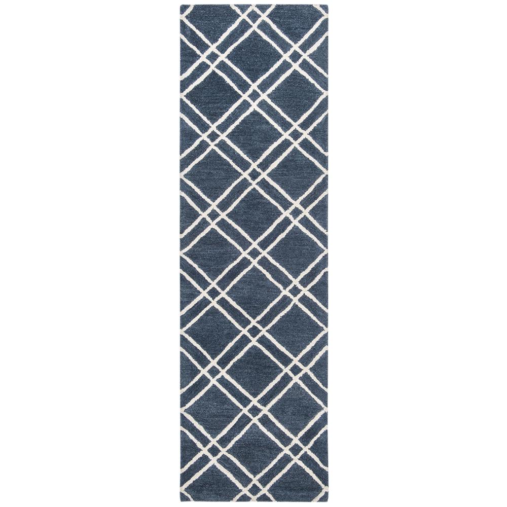 HIMALAYA, NAVY / SILVER, 2'-3" X 8', Area Rug, HIM901N-28. Picture 1
