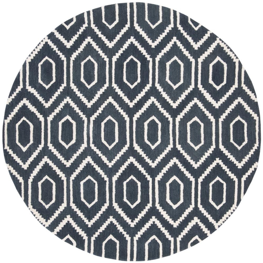 HIMALAYA, NAVY / IVORY, 6' X 6' Round, Area Rug. Picture 1