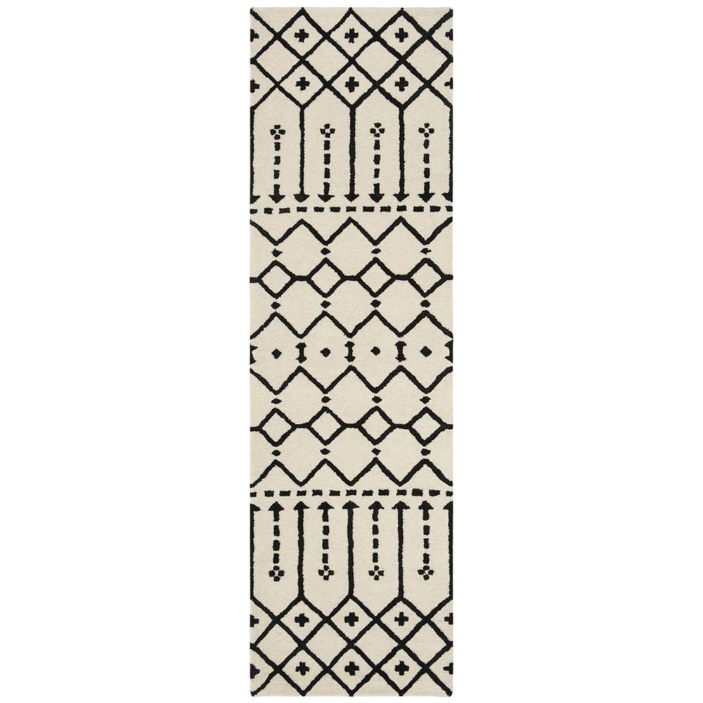 HIMALAYA, IVORY / BLACK, 2'-3" X 8', Area Rug. Picture 1