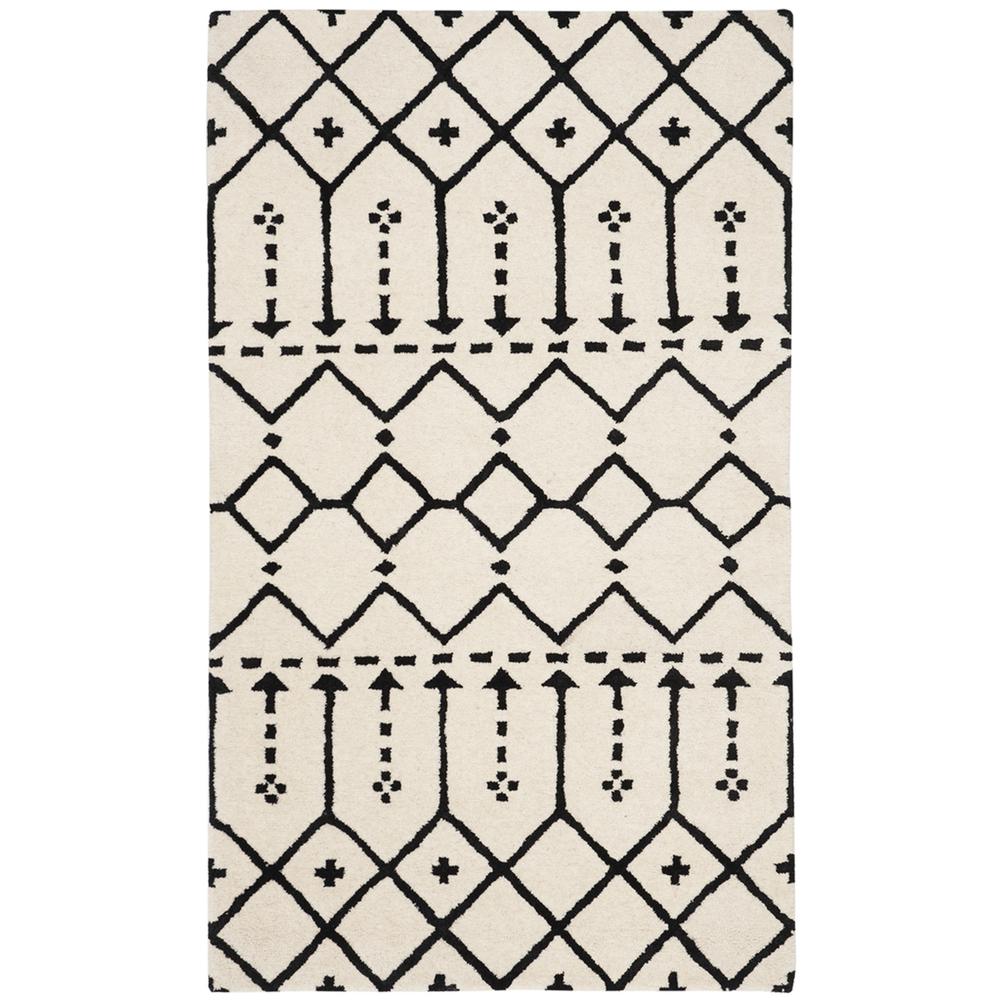 HIMALAYA, IVORY / BLACK, 3' X 5', Area Rug. Picture 1