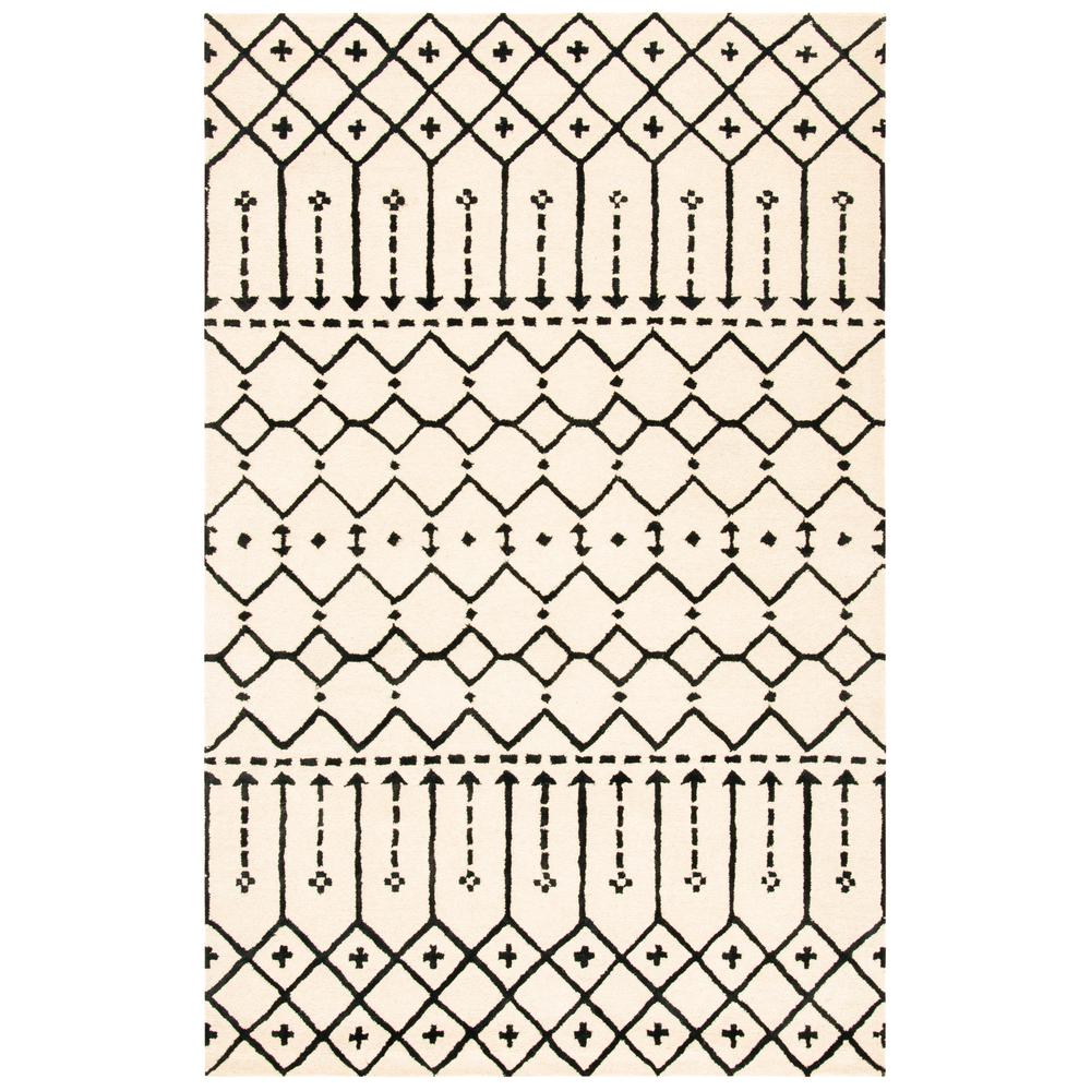 HIMALAYA, IVORY / BLACK, 5' X 8', Area Rug. Picture 1