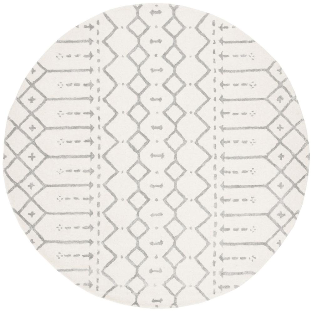 HIMALAYA, IVORY / GREY, 6' X 6' Round, Area Rug. Picture 1