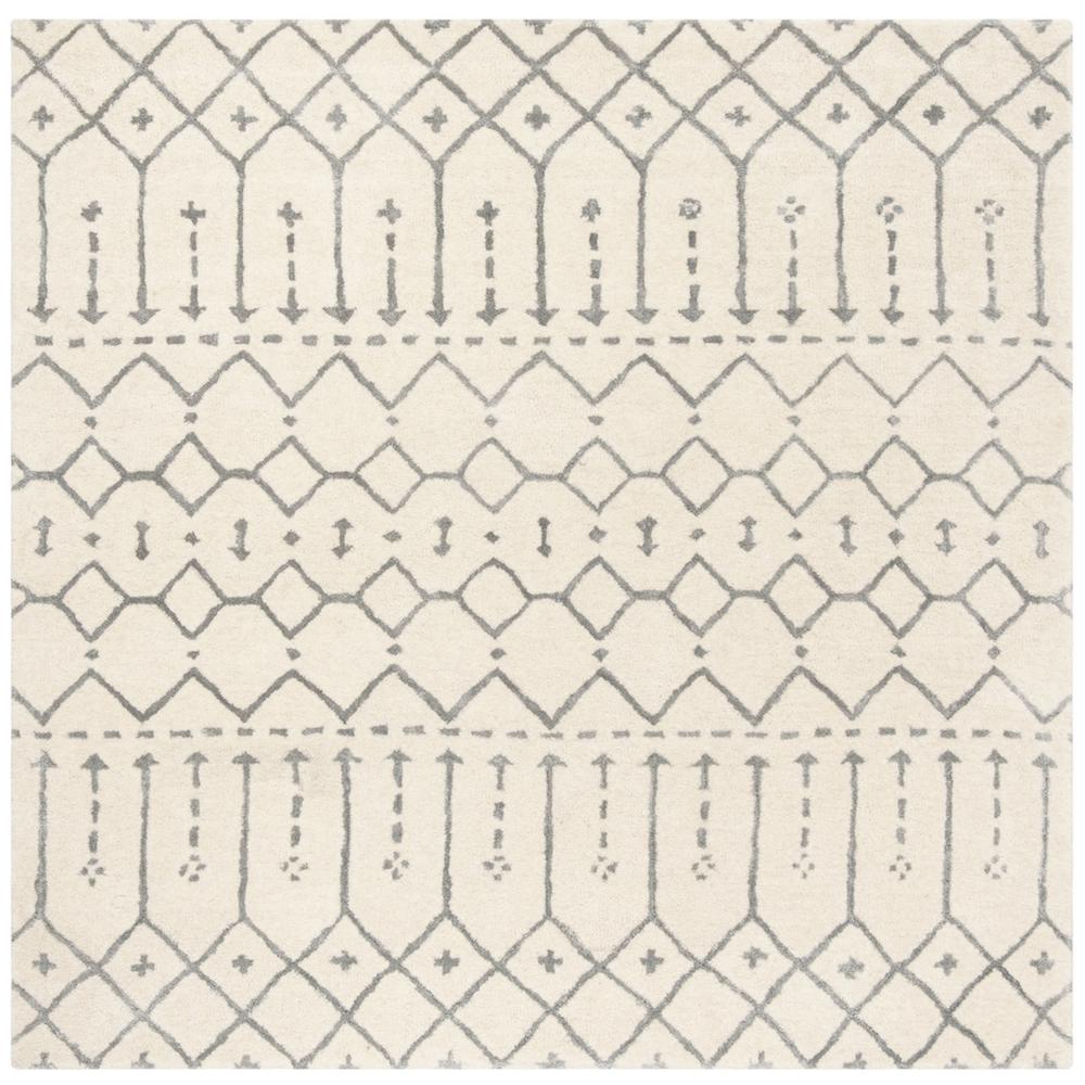 HIMALAYA, IVORY / GREY, 6' X 6' Square, Area Rug. Picture 1