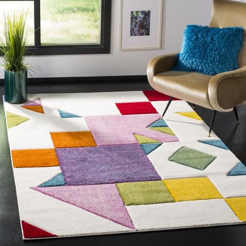 HOLLYWOOD, IVORY / ROSE, 5'-3" X 7'-6", Area Rug, HLW702A-5. Picture 3