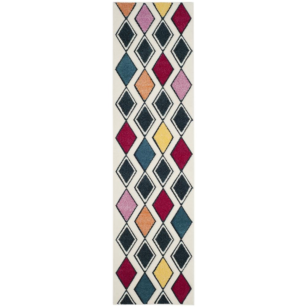 HOLLYWOOD, IVORY / PEACOCK BLUE, 2'-3" X 8', Area Rug, HLW704B-28. Picture 1