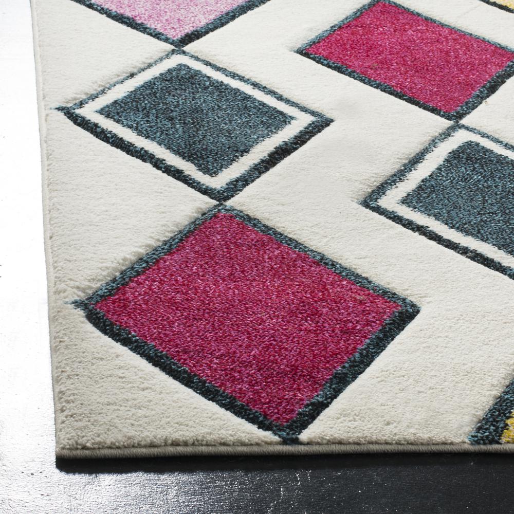 HOLLYWOOD, IVORY / PEACOCK BLUE, 5'-3" X 7'-6", Area Rug, HLW704B-5. Picture 3