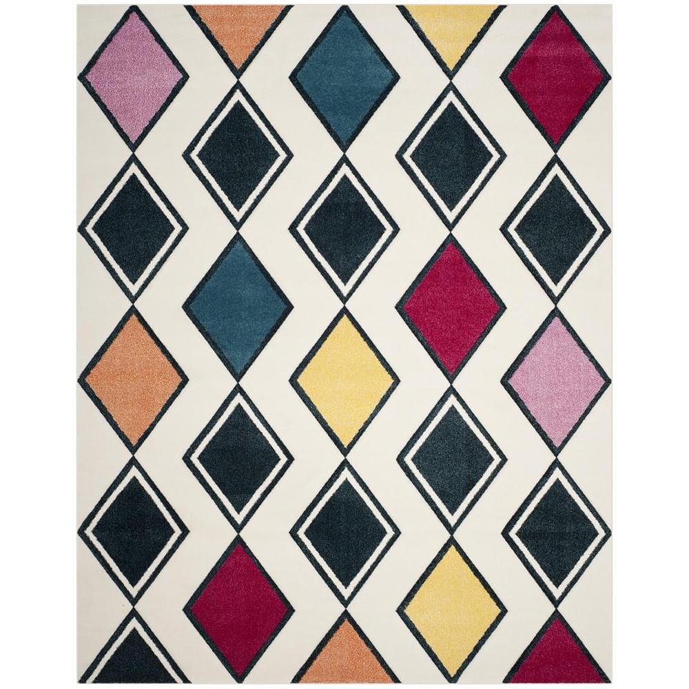 HOLLYWOOD, IVORY / PEACOCK BLUE, 8' X 10', Area Rug, HLW704B-8. Picture 1