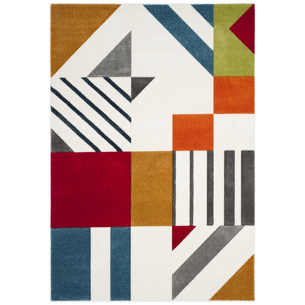 HOLLYWOOD, IVORY / PEACOCK BLUE, 2'-7" X 5', Area Rug, HLW709B-3. Picture 1