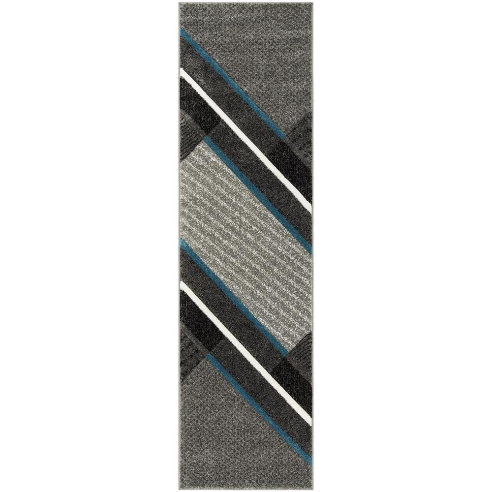 HOLLYWOOD, GREY / TEAL, 2'-3" X 10', Area Rug, HLW711D-210. Picture 1