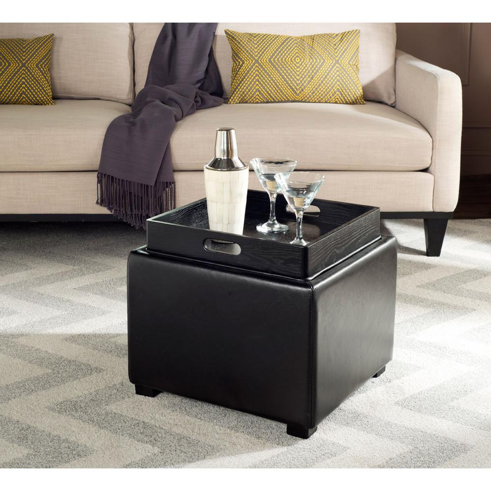 BOBBI TRAY STORAGE OTTOMAN, HUD4006B. Picture 1