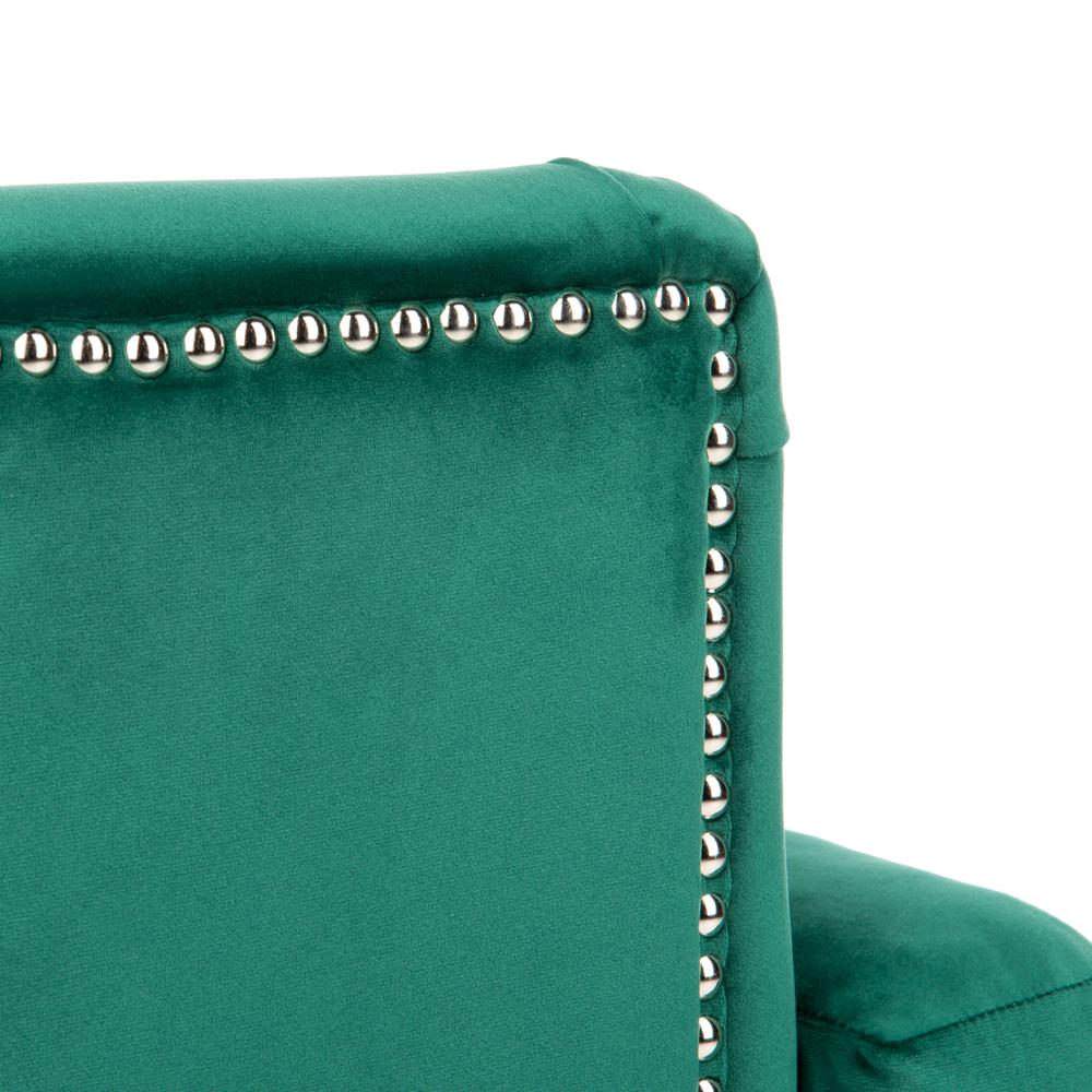 Colin Tufted Club Chair, Emerald/Espresso. Picture 5
