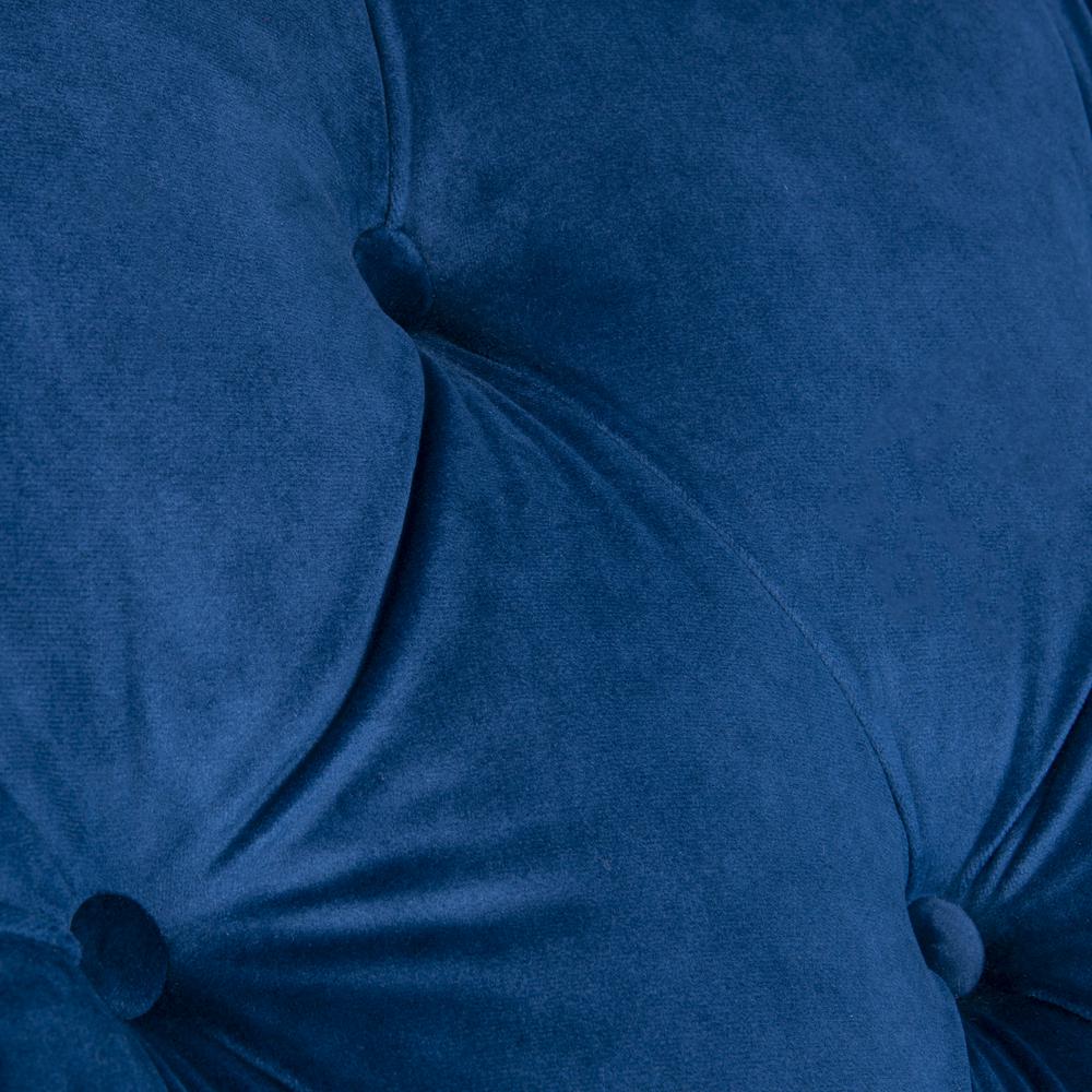 Colin Tufted Club Chair, Navy Blue/Espresso. Picture 11