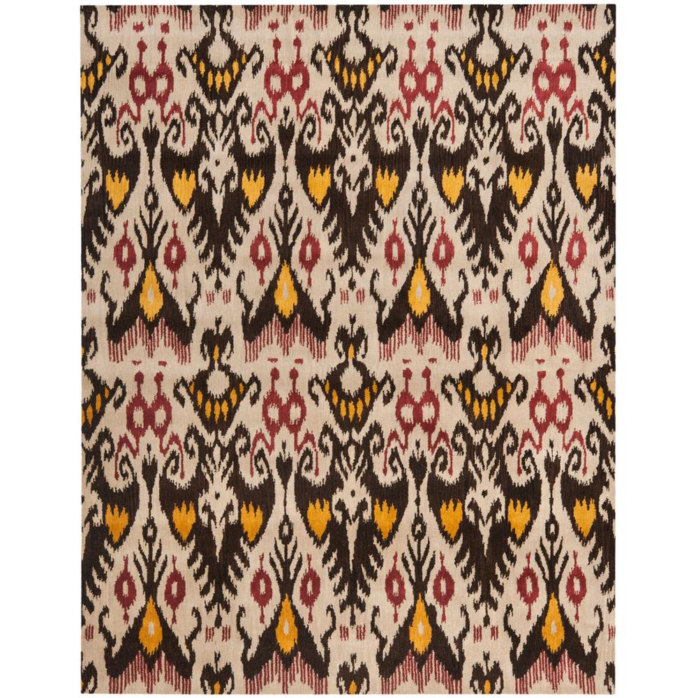 IKAT, BEIGE / BROWN, 8' X 10', Area Rug. Picture 1