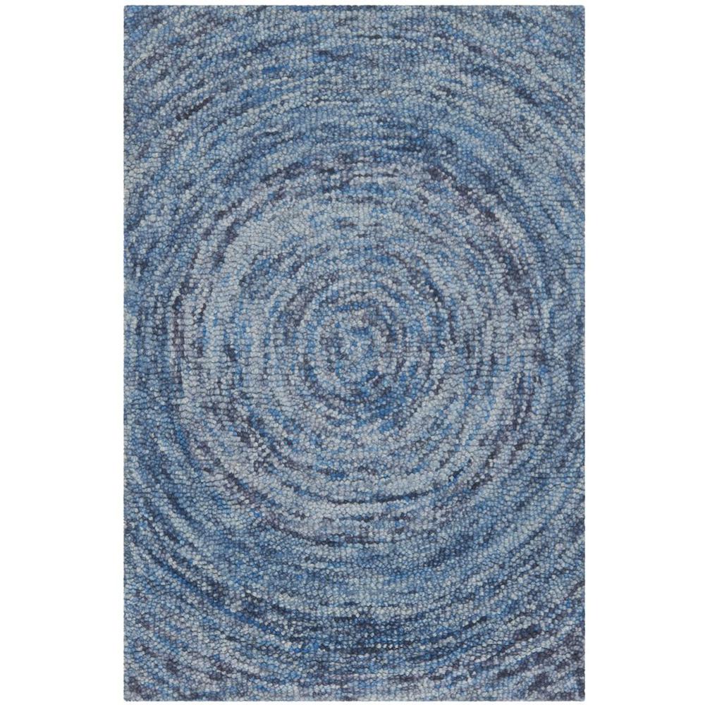 IKAT, DARK BLUE / MULTI, 2' X 3', Area Rug. Picture 1