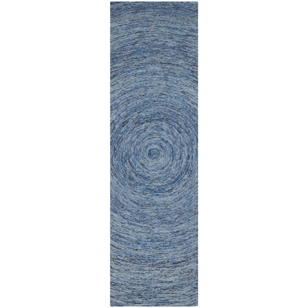 IKAT, DARK BLUE / MULTI, 2'-3" X 8', Area Rug. Picture 1