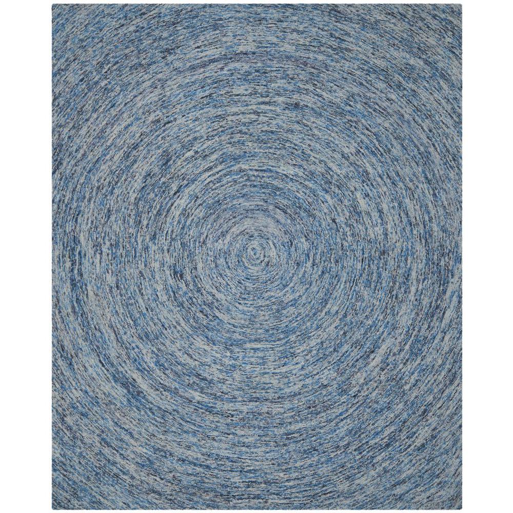IKAT, DARK BLUE / MULTI, 8' X 10', Area Rug. Picture 1