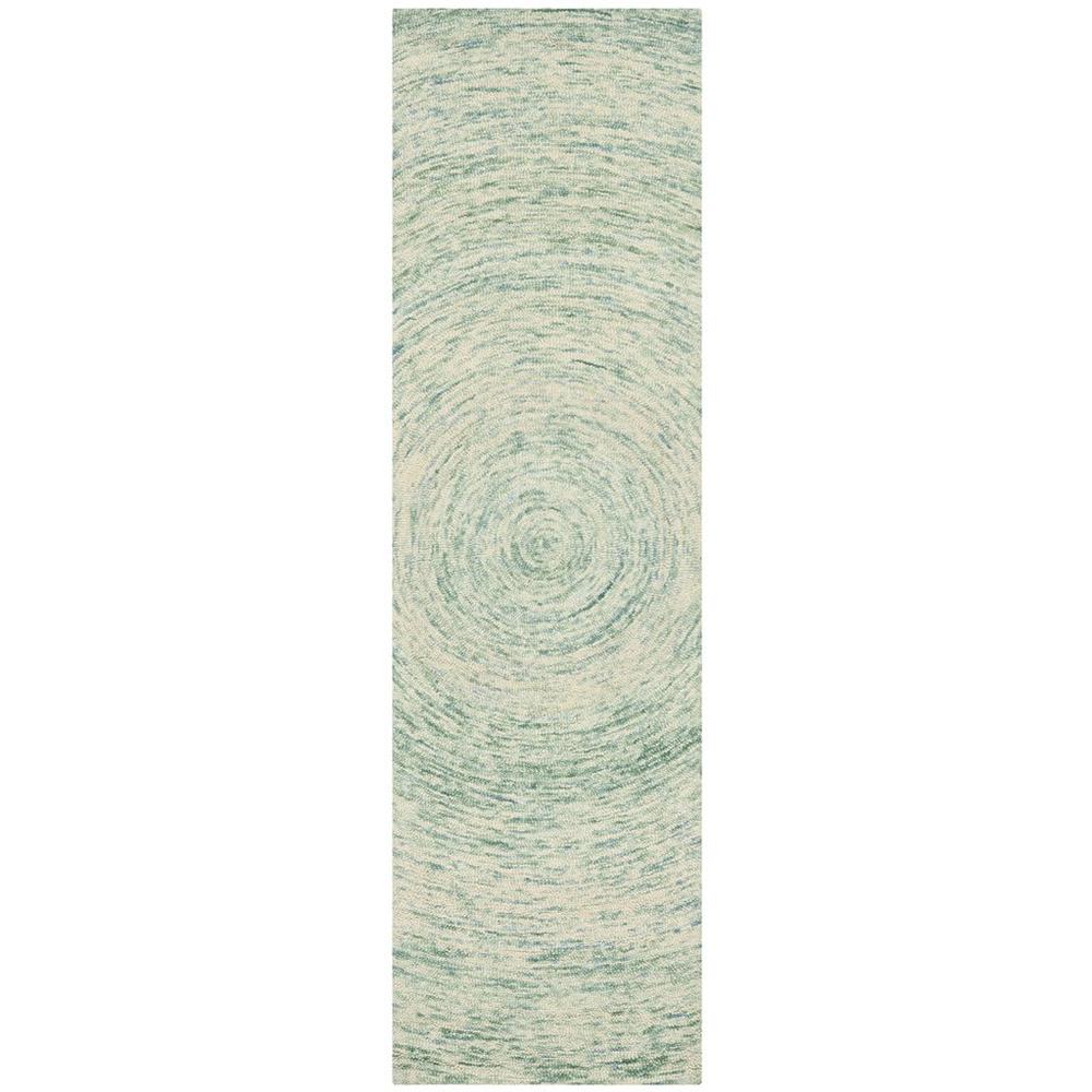 IKAT, IVORY / BLUE, 2'-3" X 8', Area Rug. Picture 1