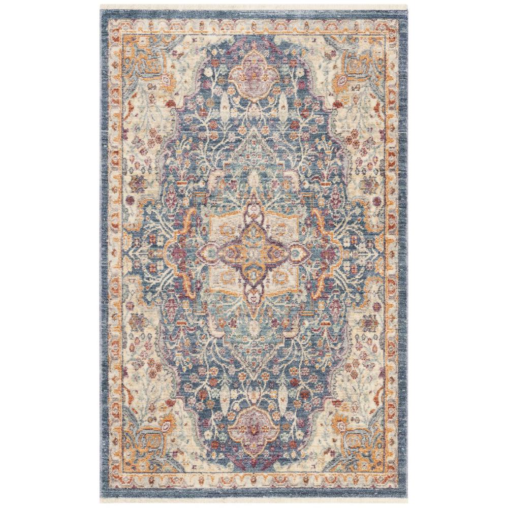 ILLUSION, BLUE / PURPLE, 3' X 5', Area Rug. Picture 1