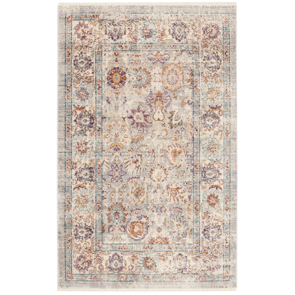 ILLUSION, LIGHT GREY / CREAM, 3' X 5', Area Rug, ILL710L-3. Picture 1