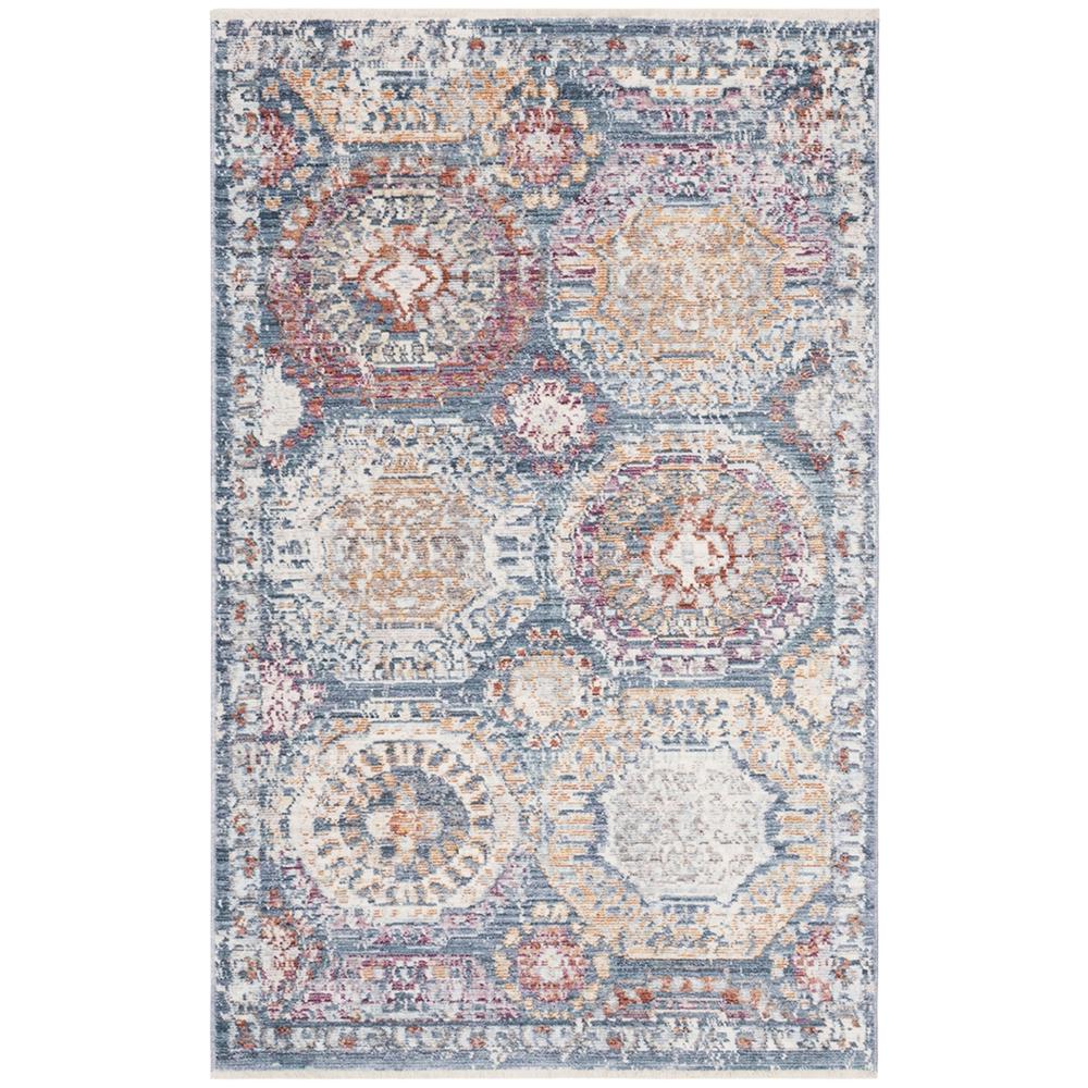 ILLUSION, BLUE / BEIGE, 3' X 5', Area Rug. Picture 1