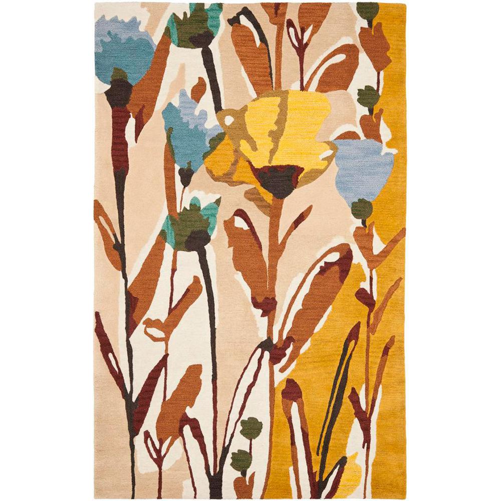 JARDIN, IVORY / MULTI, 5' X 8', Area Rug, JAR322A-5. Picture 1