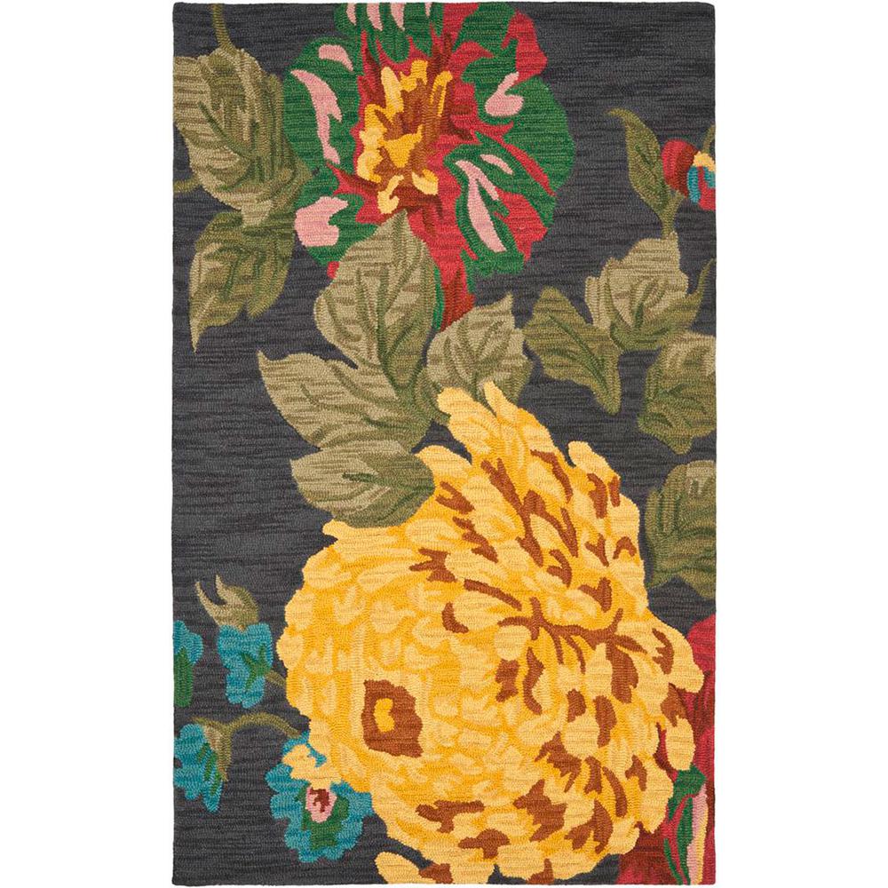 JARDIN, BLACK / MULTI, 5' X 8', Area Rug, JAR323A-5. Picture 1