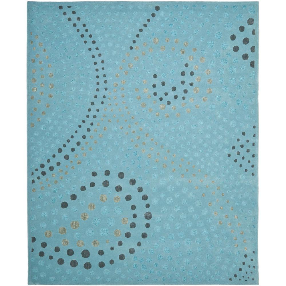 JARDIN, BLUE / GREY, 8' X 10', Area Rug. Picture 1