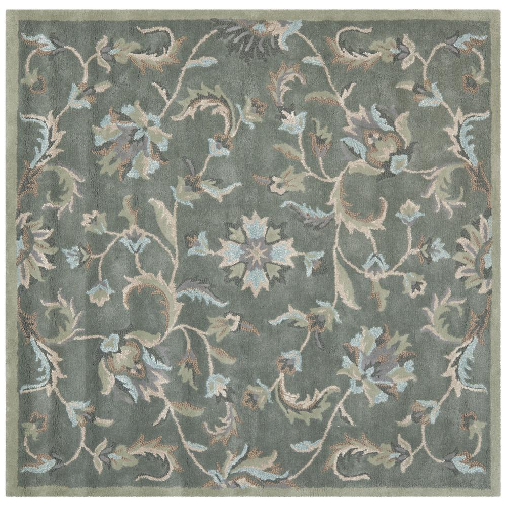 JARDIN, GREY / MULTI, 6' X 6' Square, Area Rug. Picture 1