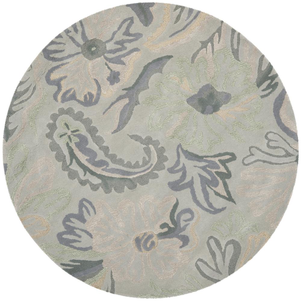 JARDIN, GREY / DARK GREY, 6' X 6' Round, Area Rug. Picture 1