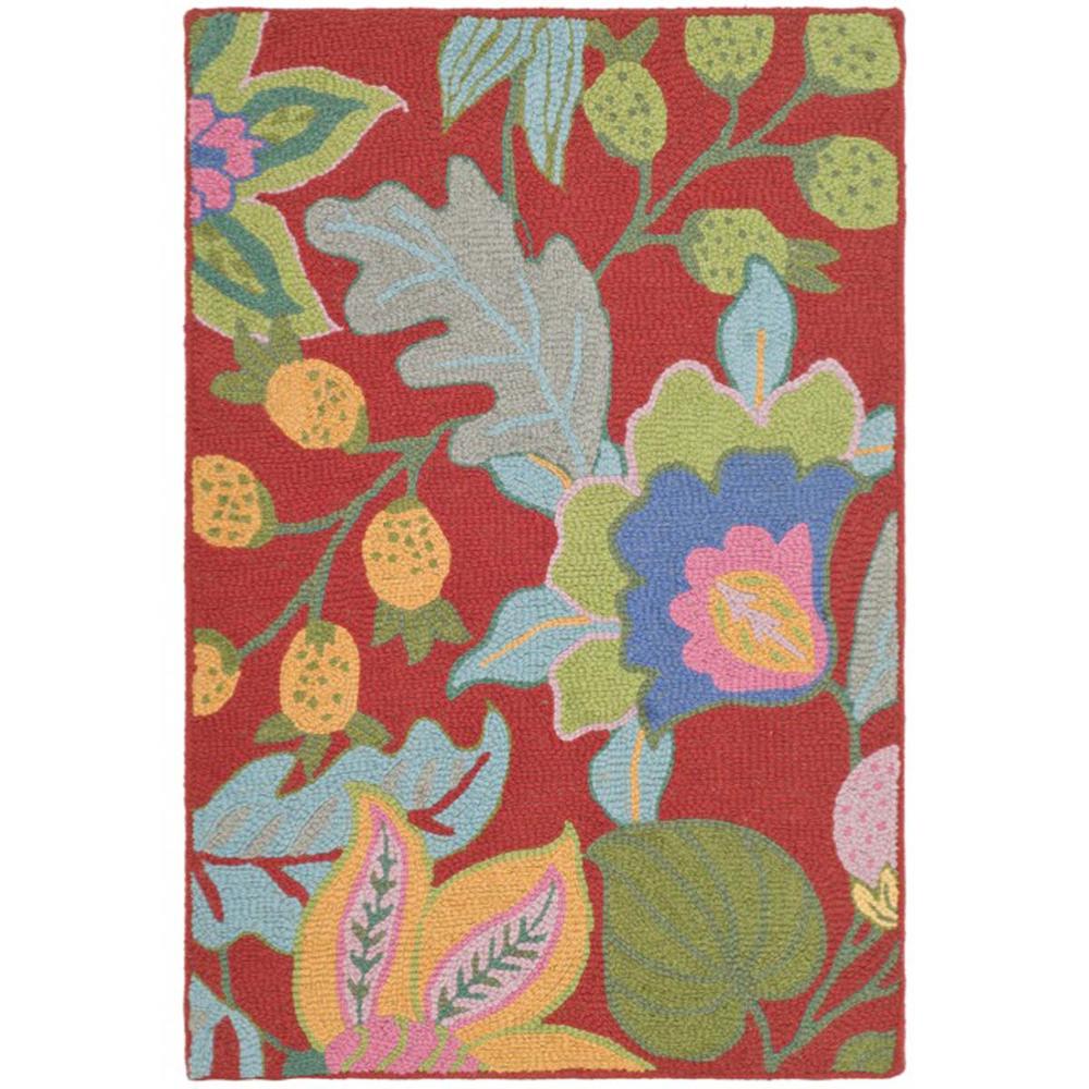 JARDIN, RED / MULTI, 2' X 3', Area Rug. Picture 1