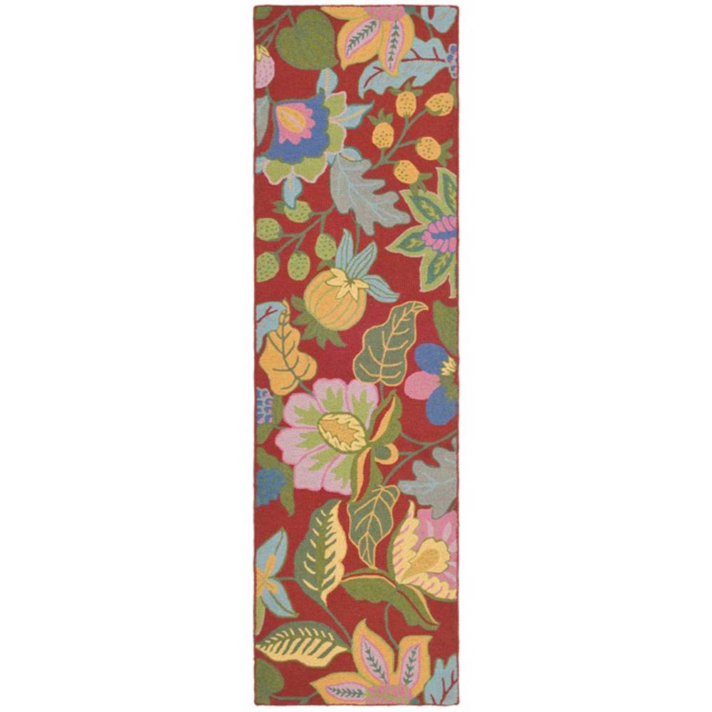 JARDIN, RED / MULTI, 2'-3" X 8', Area Rug. Picture 1
