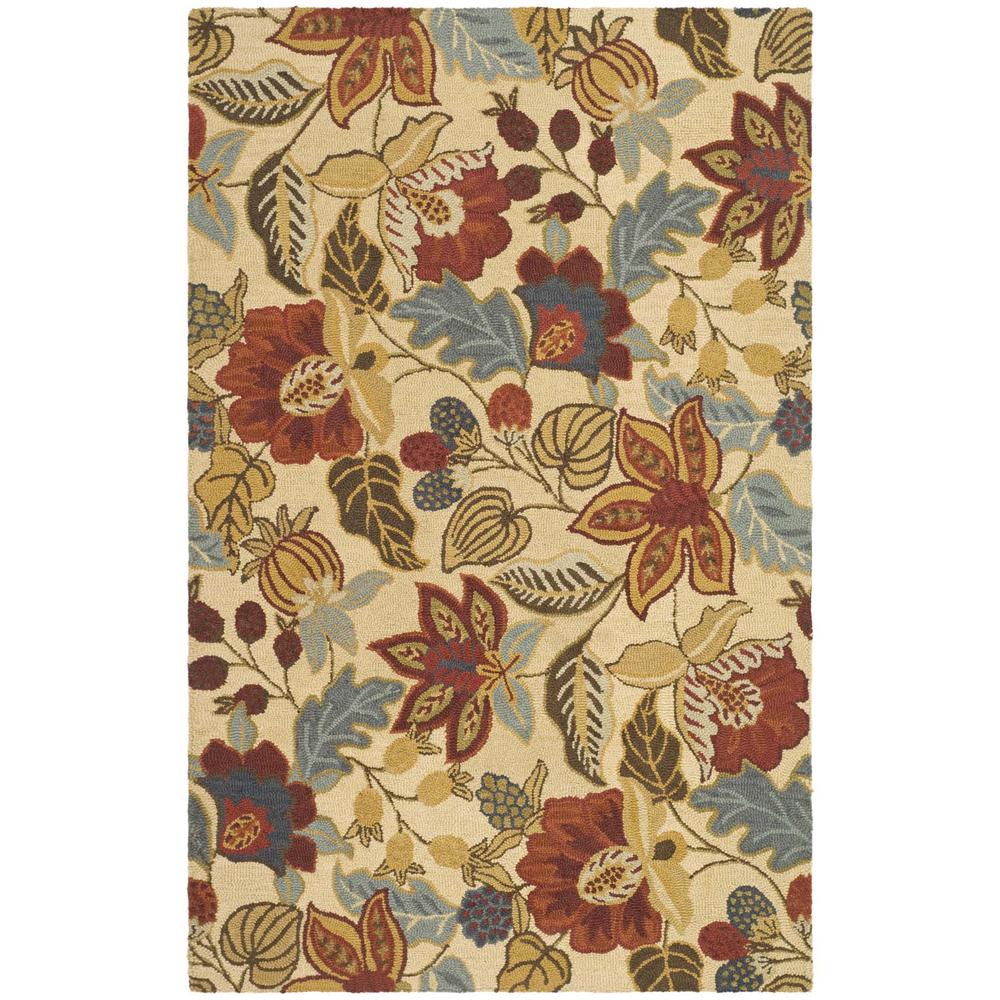 JARDIN, BEIGE / MULTI, 5' X 8', Area Rug, JAR952A-5. Picture 1