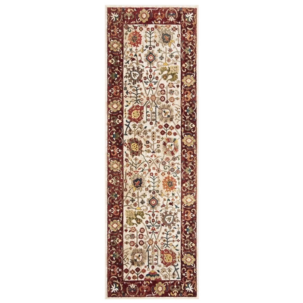 KASHAN, IVORY / RED, 2'-6" X 8', Area Rug, KSN303D-28. Picture 1