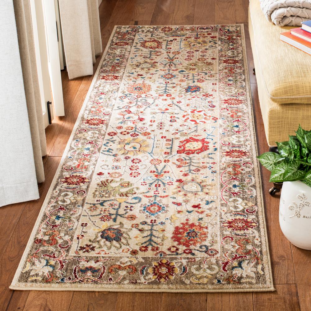 KASHAN, BEIGE / TAUPE, 2'-6" X 8', Area Rug. Picture 3
