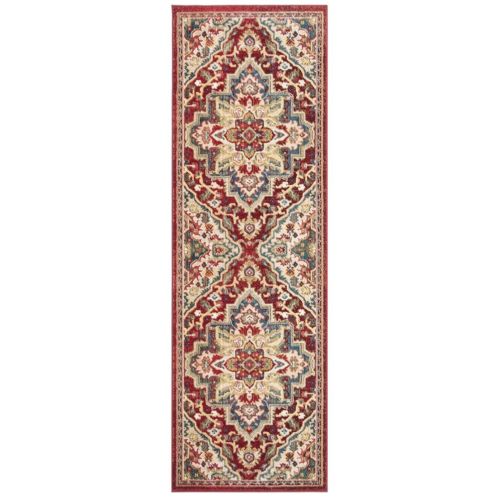 KASHAN, RED / BEIGE, 2'-6" X 8', Area Rug, KSN304D-28. Picture 1