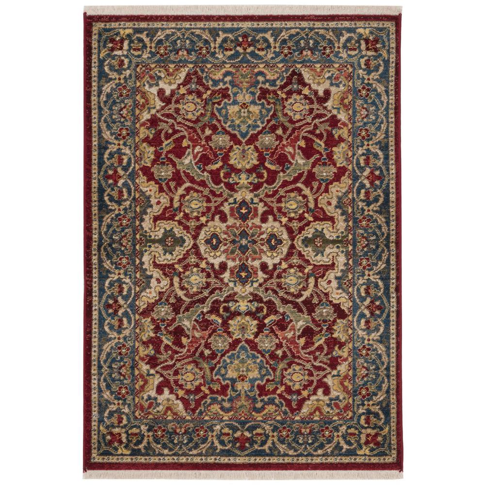 KASHAN, RED / BLUE, 3'-3" X 4'-10", Area Rug, KSN307Q-3. Picture 1