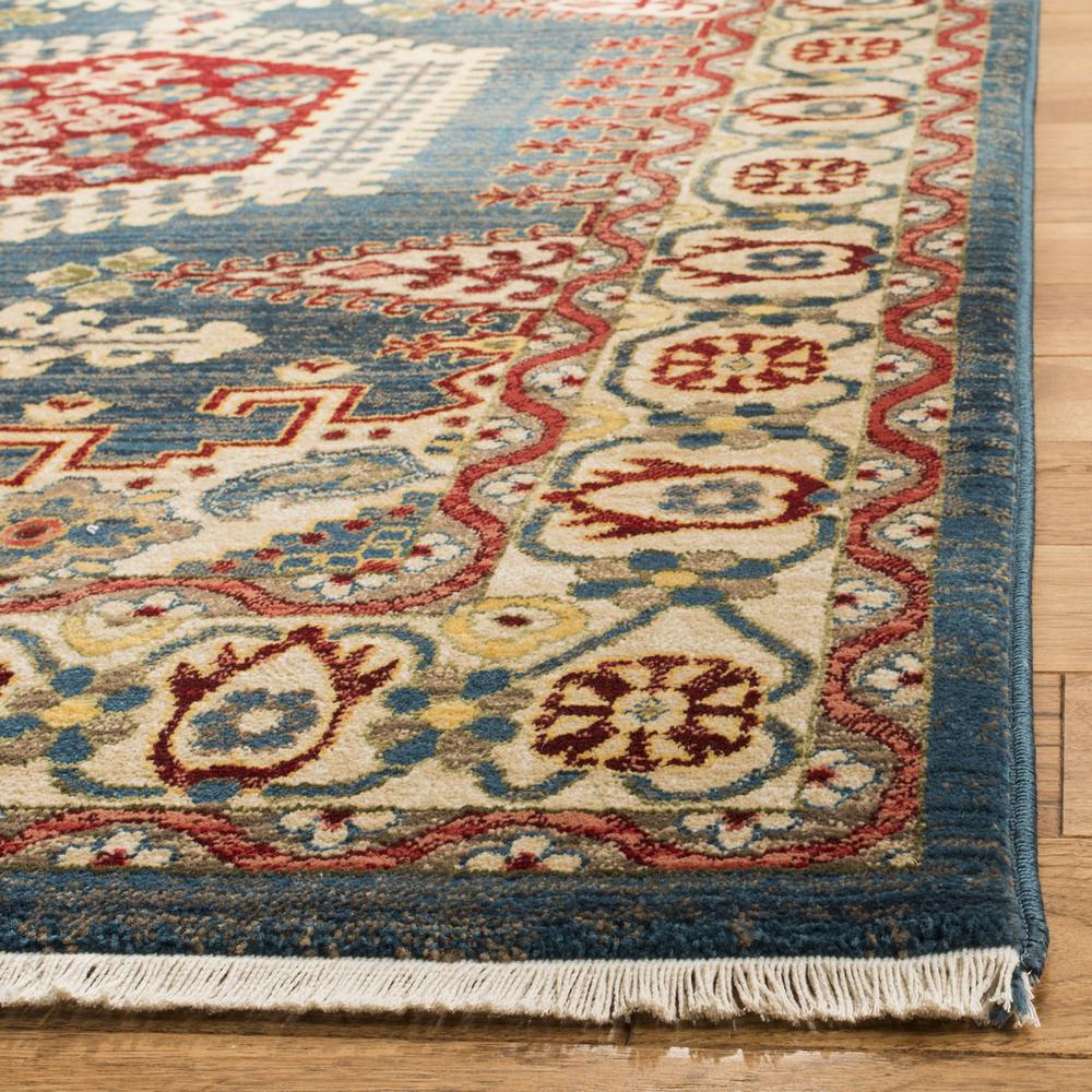 KASHAN, NAVY BLUE / IVORY, 3'-3" X 4'-10", Area Rug. Picture 1