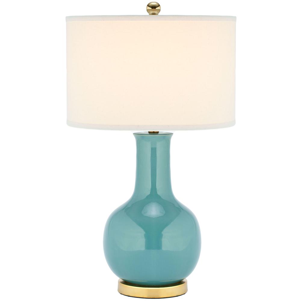 SKY 27.5-INCH H BLUE CERAMIC PARIS LAMP. Picture 1