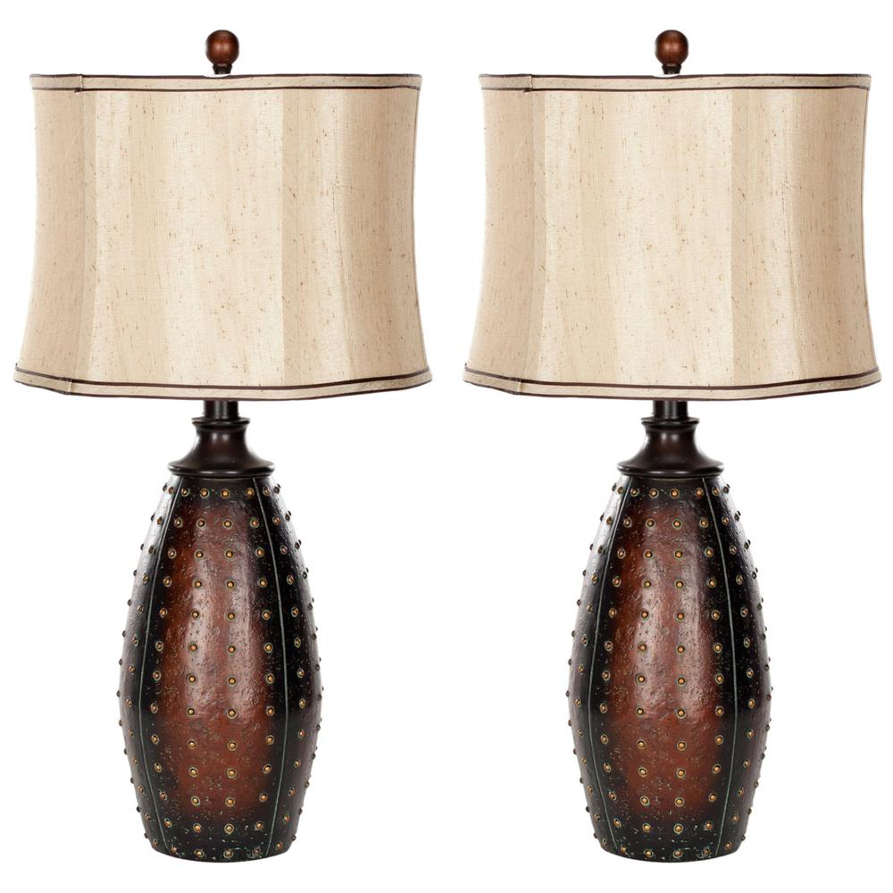 SANTA 28.5-INCH H FE FAUX LEATHER LAMP. Picture 1