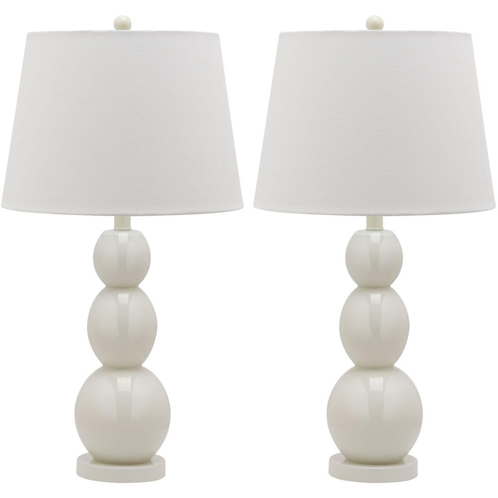 JAYNE 26.5-INCH H THREE SPHERE GLASS LAMP, LIT4089A-SET2. Picture 1