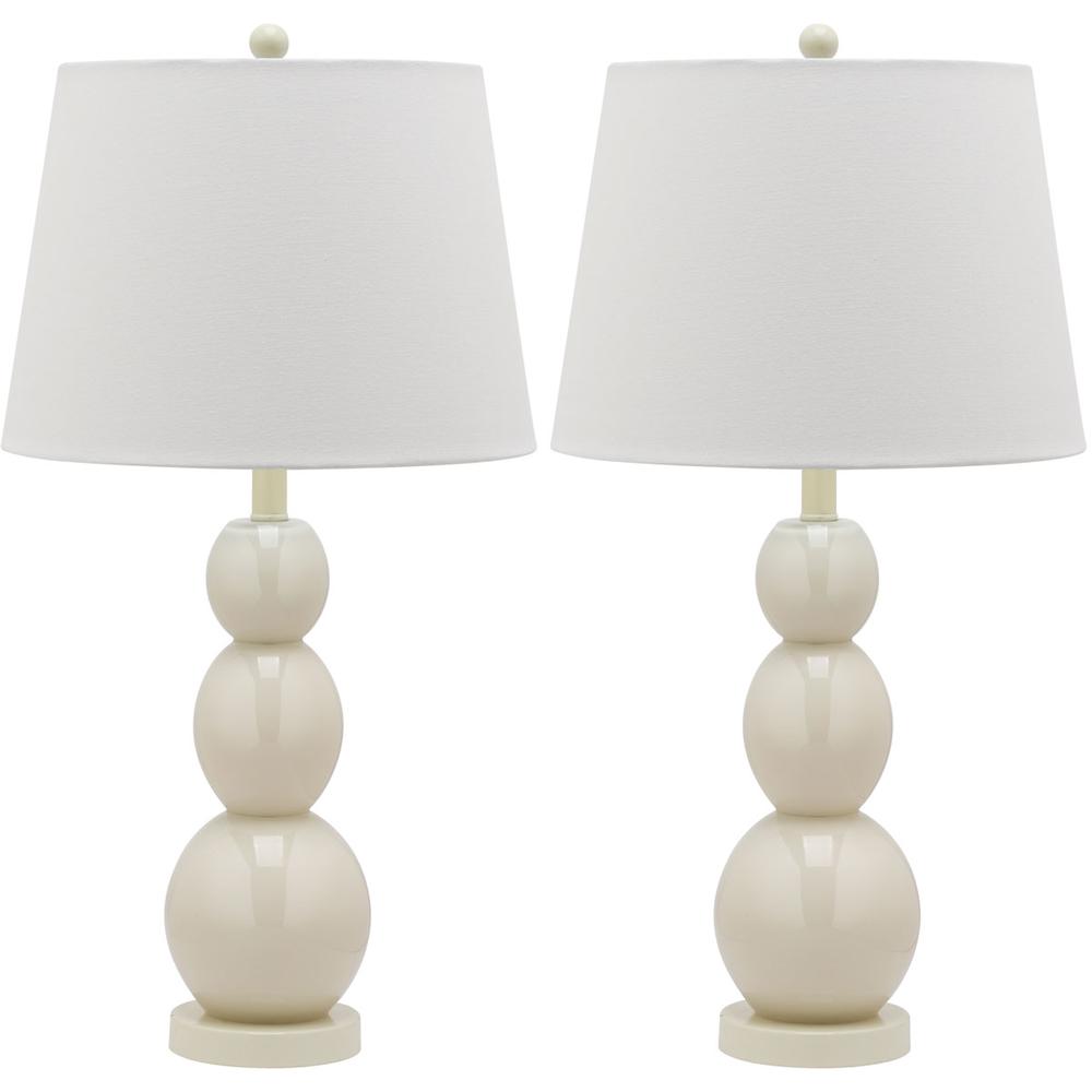 JAYNE 26.5-INCH H THREE SPHERE GLASS LAMP, LIT4089F-SET2. Picture 1