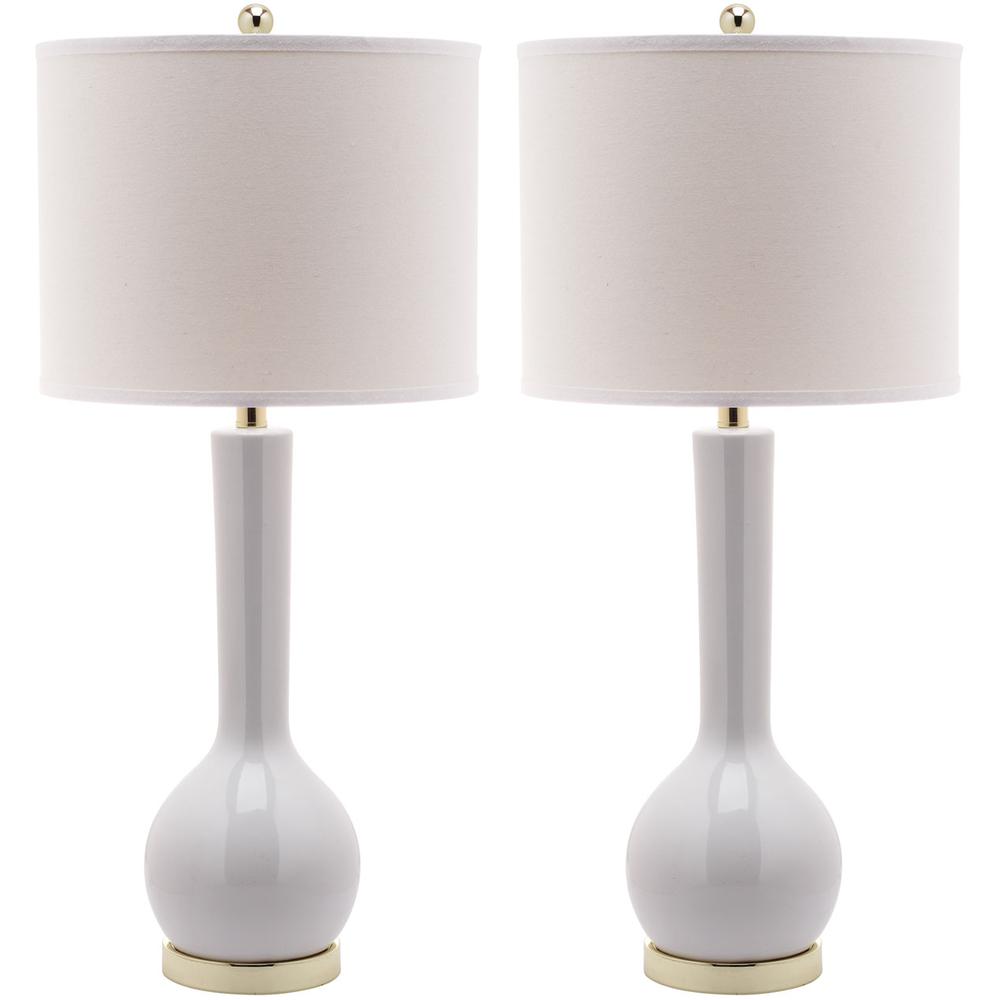 MAE 30.5-INCH H LONG NECK CERAMIC TABLE LAMP, LIT4091A-SET2. Picture 1