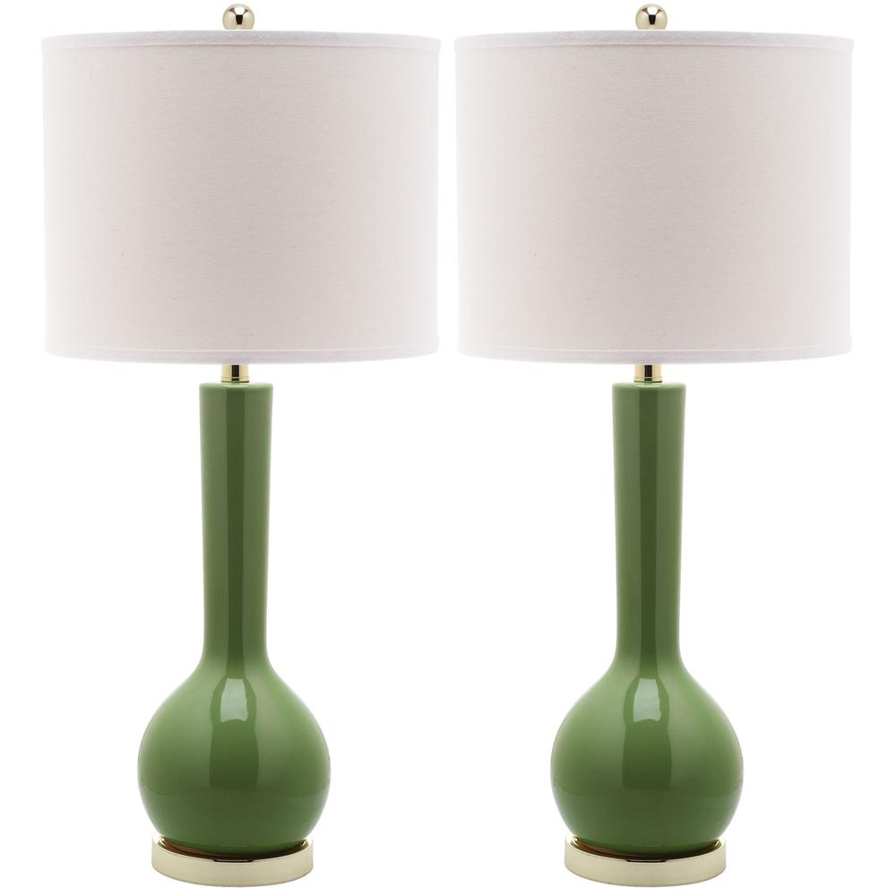 MAE 30.5-INCH H LONG NECK CERAMIC TABLE LAMP, LIT4091G-SET2. Picture 1