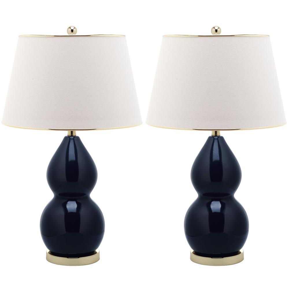 JILL 26.5-INCH H DOUBLE- GOURD CERAMIC LAMP, LIT4093B-SET2. Picture 1
