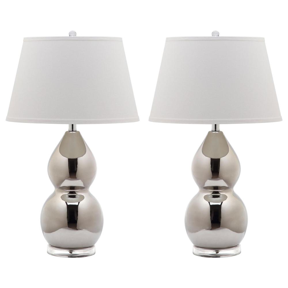 JILL 26.5-INCH H DOUBLE- GOURD CERAMIC LAMP, LIT4093M-SET2. Picture 1
