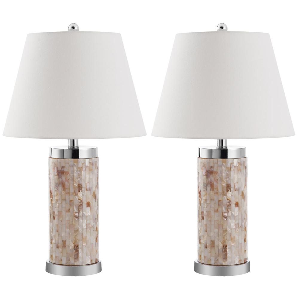 DIANA 25-INCH H SHELL TABLE LAMP. Picture 1