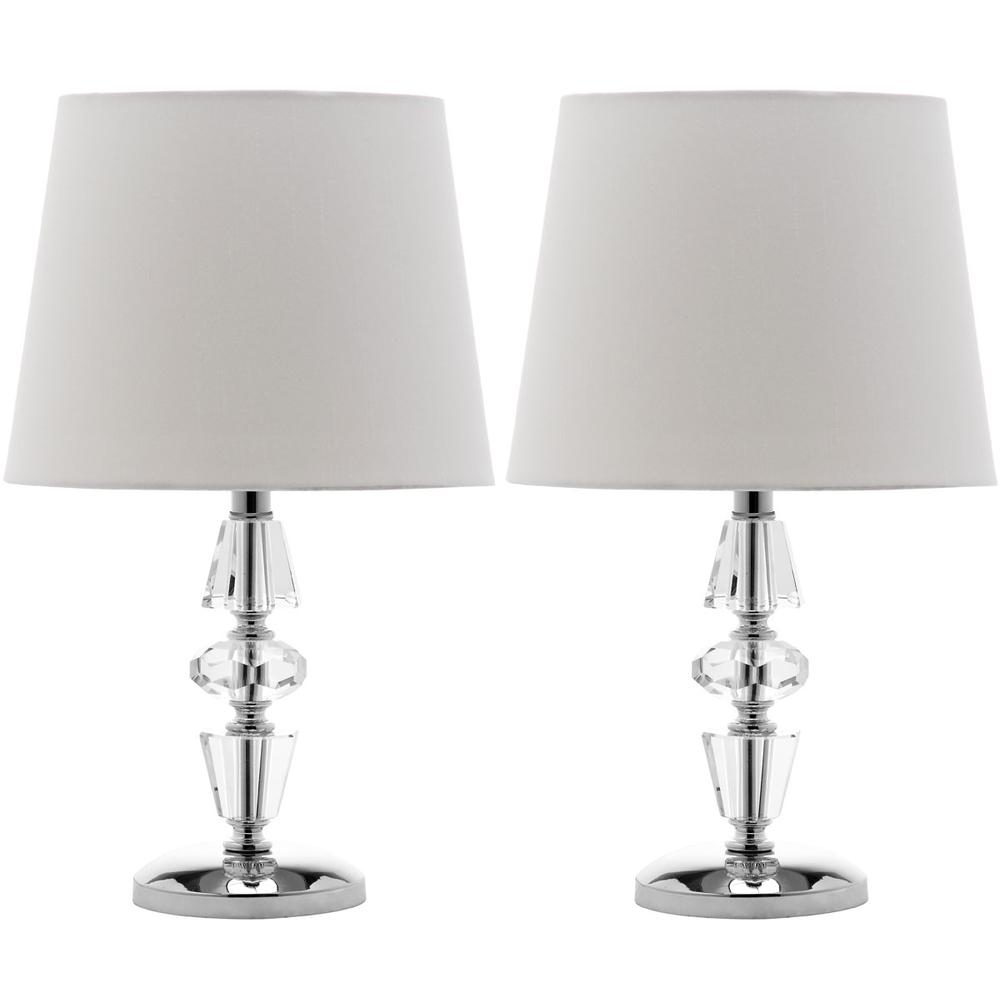 CRESCENDO 16-INCH H TIERED CRYSTAL LAMP, LIT4127C-SET2. Picture 1