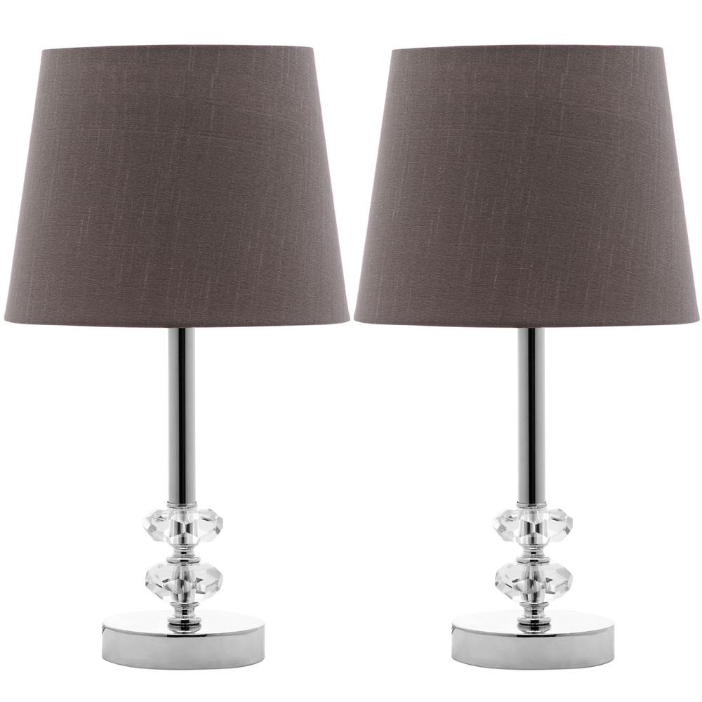 ASHFORD 16-INCH H CRYSTAL DARK GREY LAMP, LIT4131B-SET2. Picture 1
