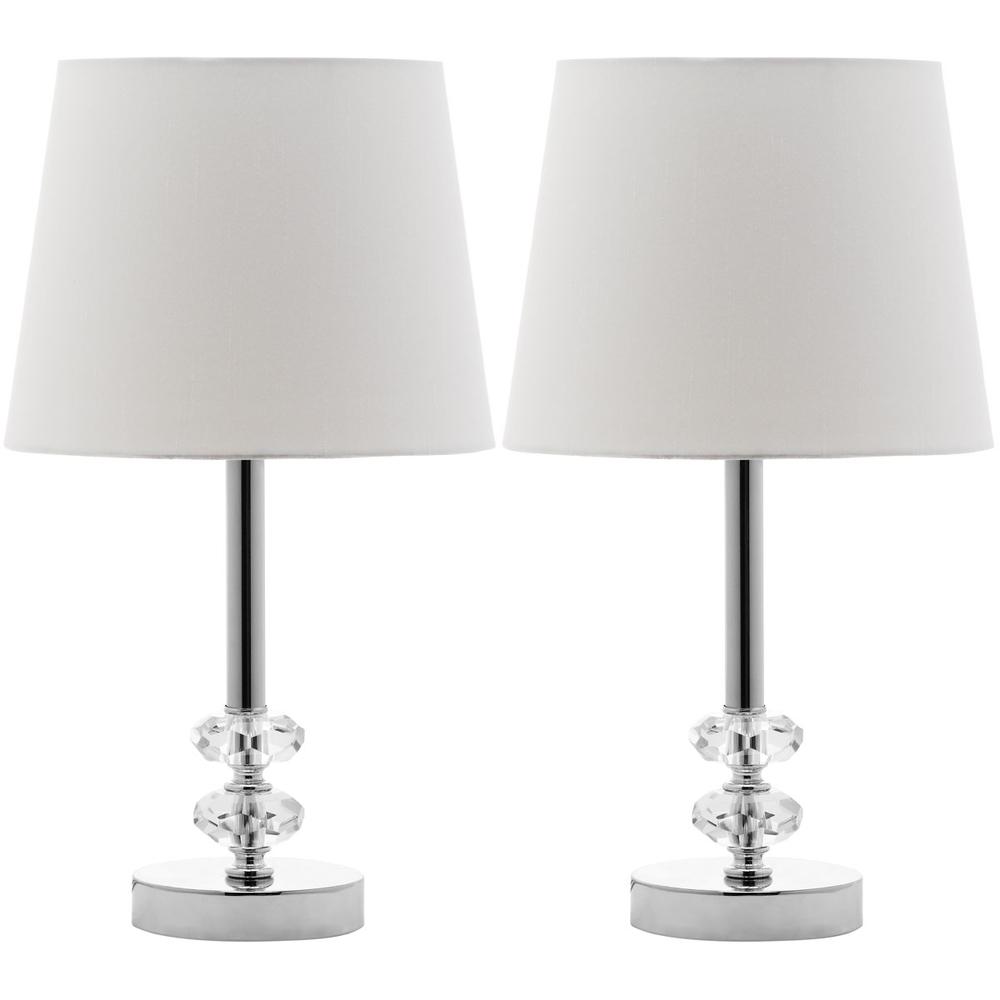 ASHFORD 16-INCH H CRYSTAL DARK GREY LAMP, LIT4131C-SET2. Picture 1