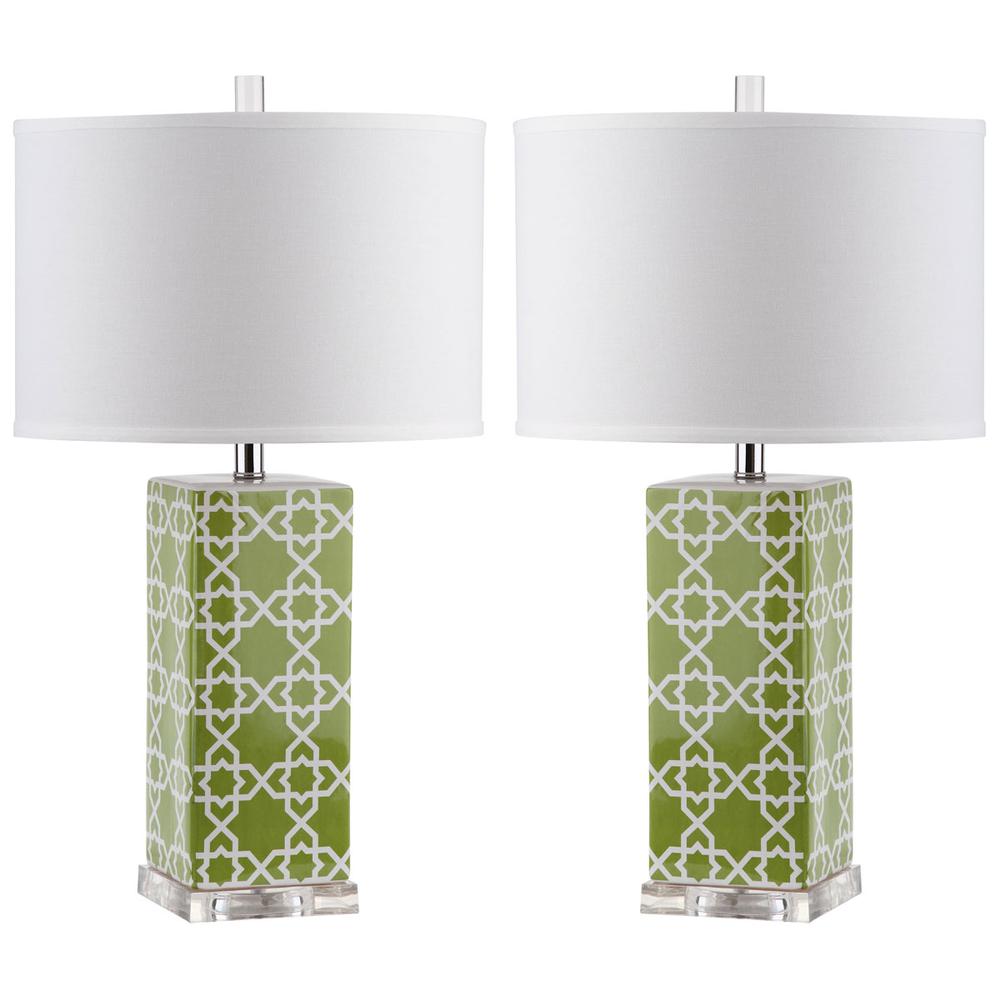 QUATREFOIL 27-INCH H TABLE LAMP, LIT4133F-SET2. Picture 1